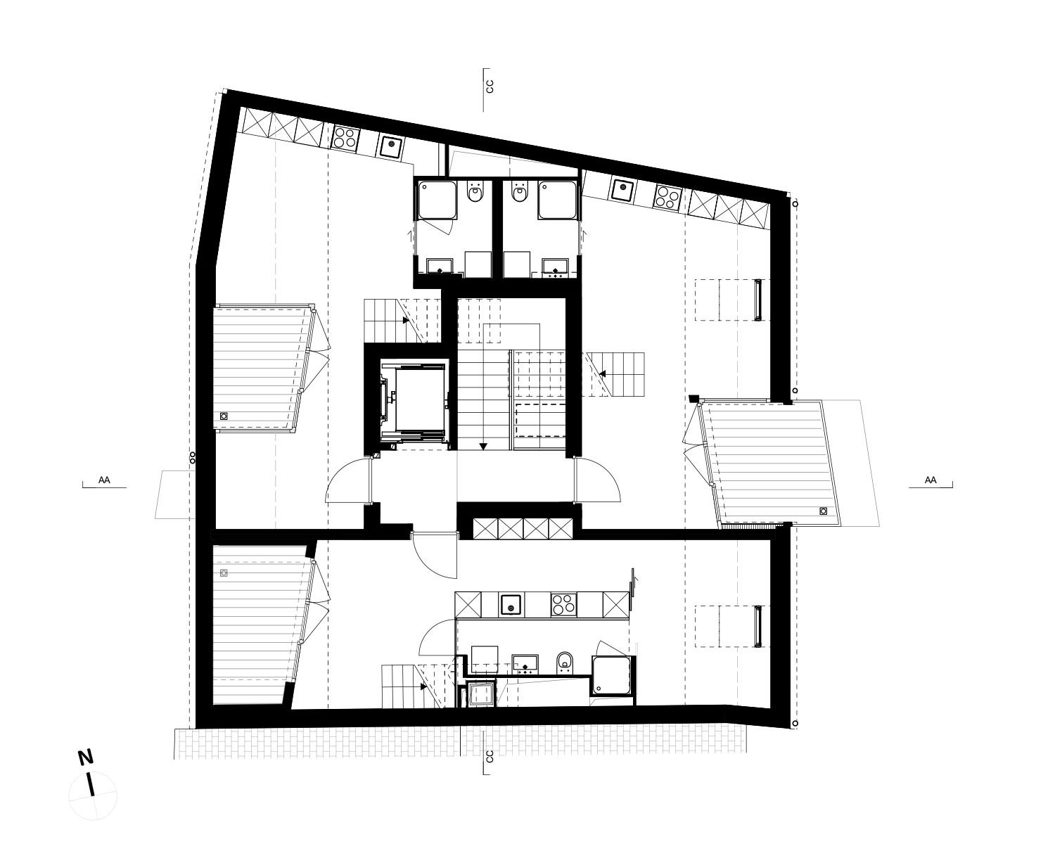 Projekt Maihof Grundriss 1 DG