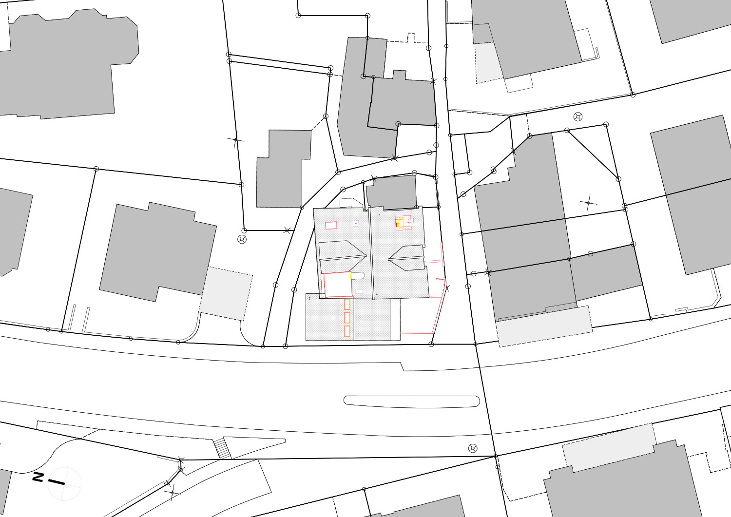 Projekt Heuelsteig Situationsplan, Denkmalgeschützes Mehrfamilienhaus in Zürich Züriberg