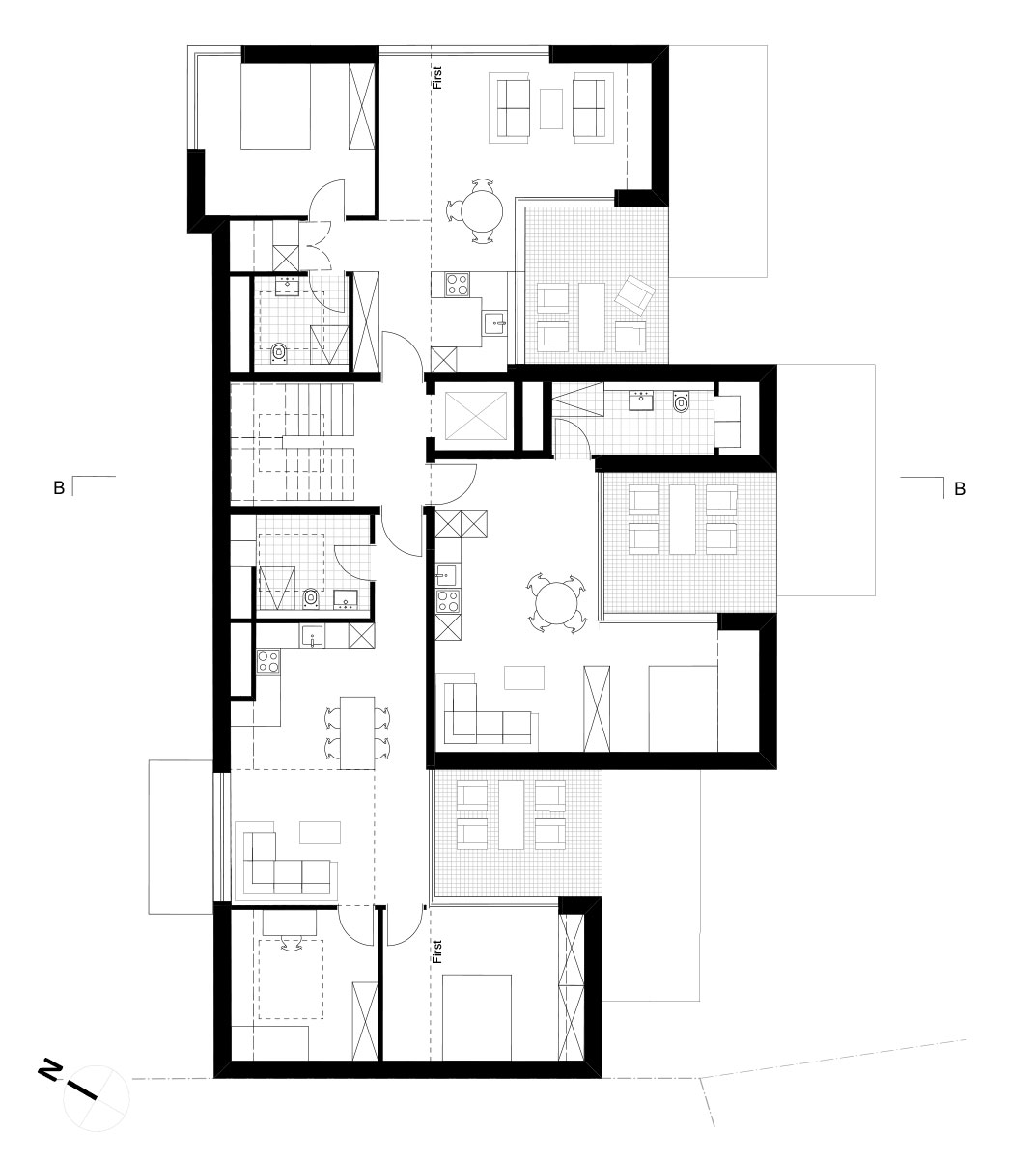 Projekt Winterthur Grundriss 1 DG