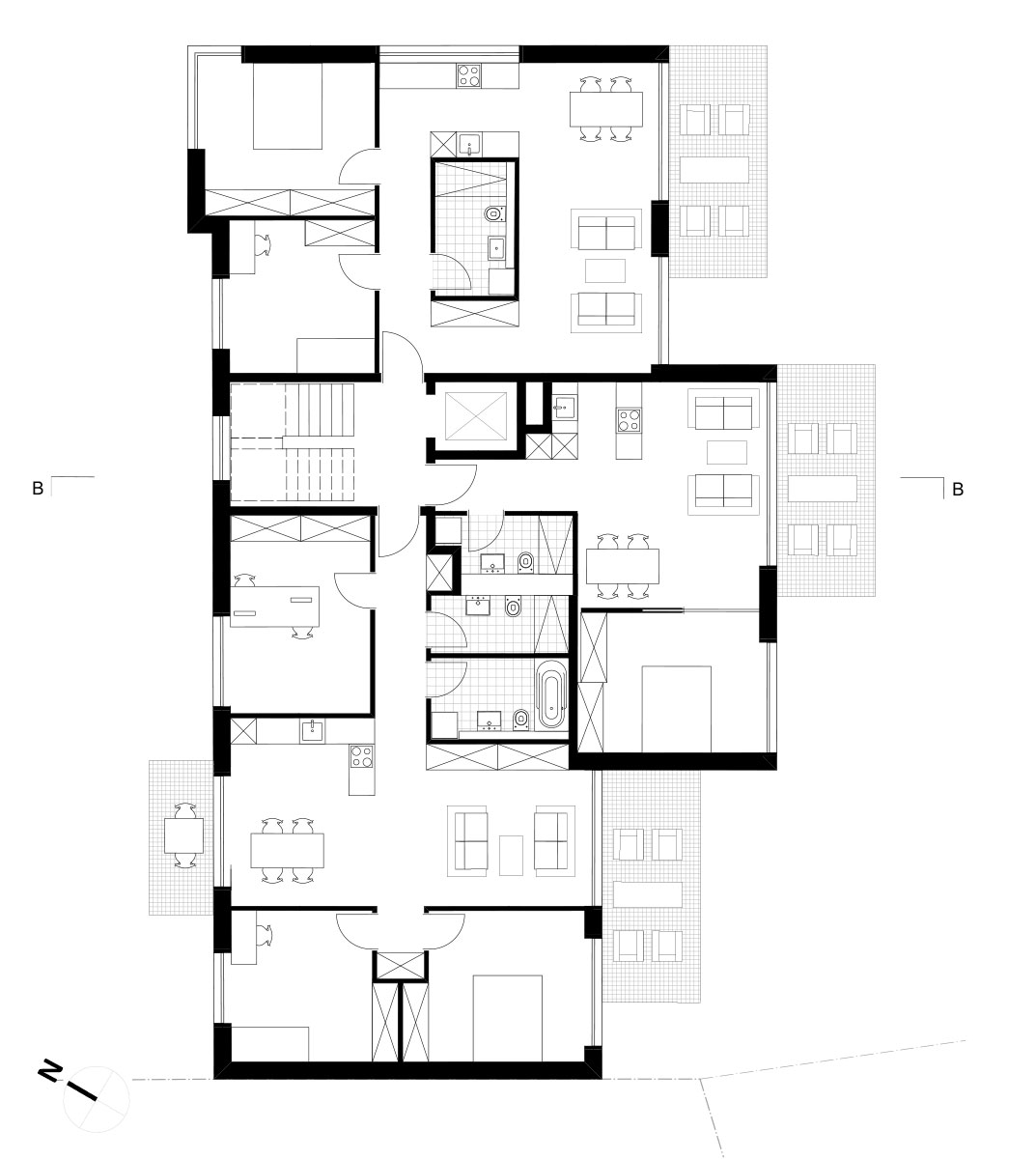 Projekt Winterthur Grundriss 1-2 OG