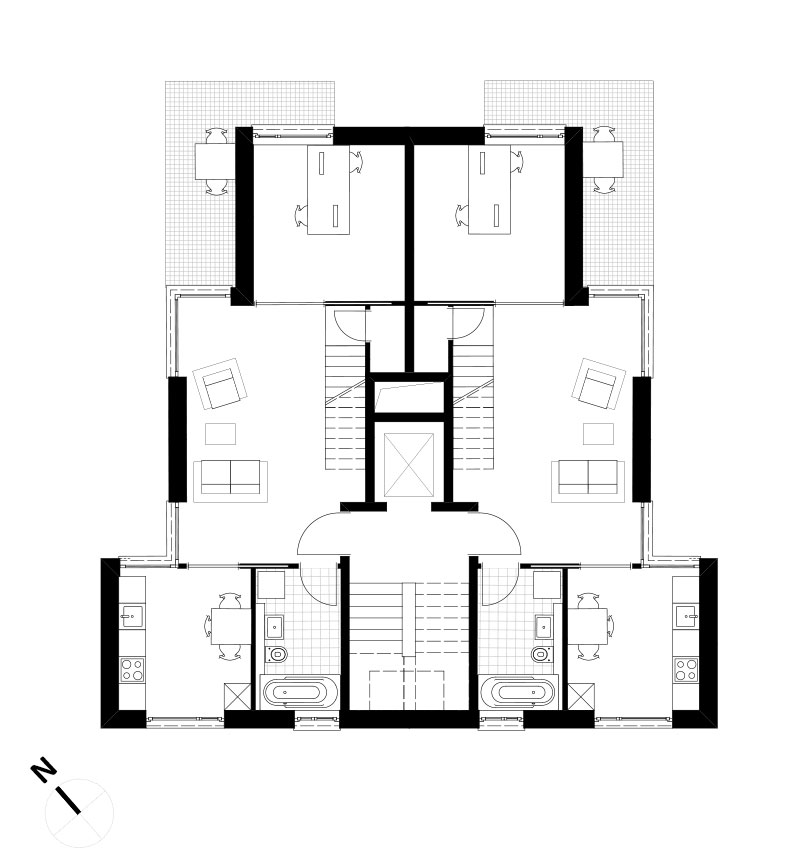 Projekt Winterthur Grundriss 1 DG